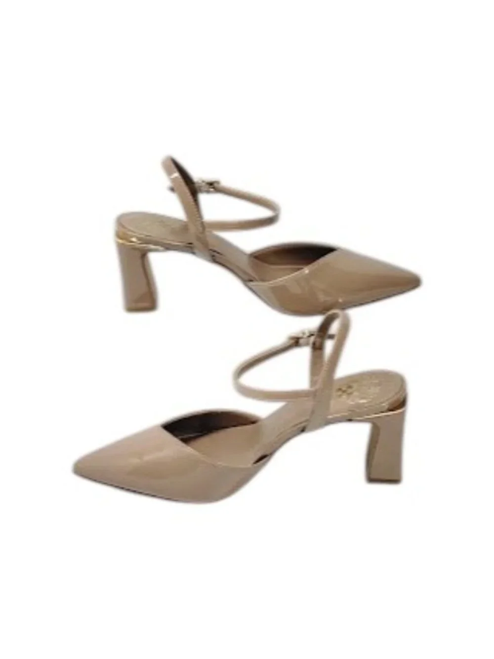 VINCE CAMUTO Huray Nude Patent Pointed Toe Slingback Pumps Women’s 7.5 NWOB - Picture 5 of 8